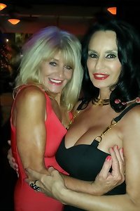 an aged old female with extrimely expressed bra-stuffers ravaging